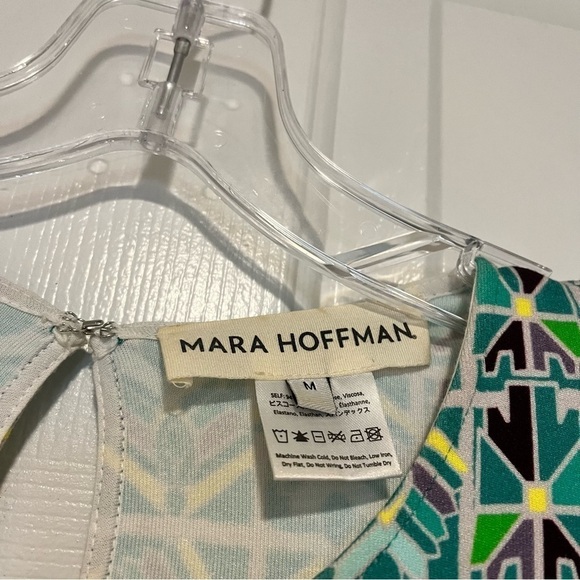 Mara Hoffman Rug Bolnisi Long Sleeve Teal Dress Medium B - Picture 4 of 6